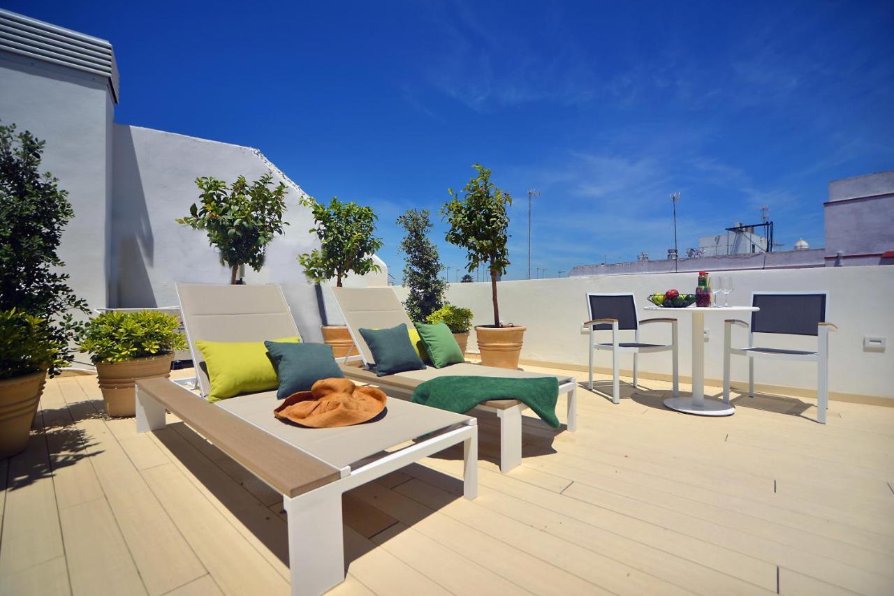 Plaza Mina Suites - Adults Recommended By Luxury Suites Cádiz Buitenkant foto Rooftop terrace